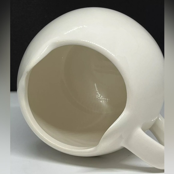 2 White Cat Coffee Mug Cup Pointy Ears Whiskers Ceramic Kitty Kitten Inside - Picture 9 of 9